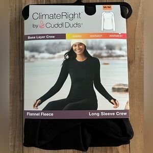 ✨Cuddl Duds Black Long Sleeve Crew✨